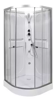 Душевая кабина «AvaCan» L609 N LED 90/90 низкий поддон прозрачная/хром без крыши с гидромассажем с электрикой