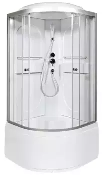 Душевая кабина «AvaCan» L610 100/100 высокий поддон прозрачная/хром