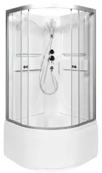 Душевая кабина «AvaCan» L610 N 100/100 высокий поддон прозрачная/хром без крыши