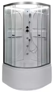 Душевая кабина «AvaCan» L610 N LED 100/100 высокий поддон прозрачная/хром без крыши с гидромассажем с электрикой