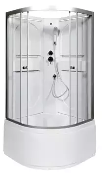 Душевая кабина «AvaCan» L610 N LED 100/100 высокий поддон прозрачная/хром без крыши с электрикой