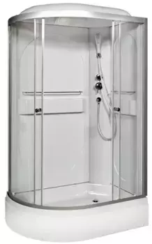 Душевая кабина «AvaCan» L620L 120/80 высокий поддон прозрачная/хром левая