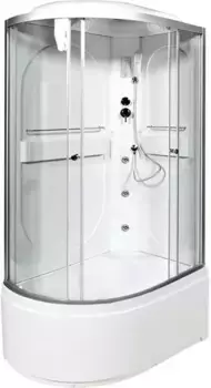 Душевая кабина «AvaCan» L620R 120/80 высокий поддон прозрачная/хром с гидромассажем с электрикой правая