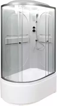 Душевая кабина «AvaCan» L620R LED 120/80 высокий поддон прозрачная/хром с электрикой правая