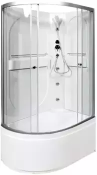 Душевая кабина «AvaCan» L620R N 120/80 высокий поддон прозрачная/хром без крыши с гидромассажем правая