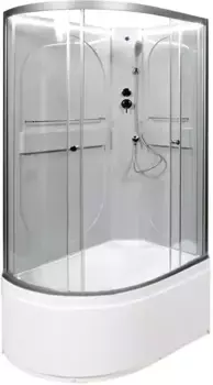 Душевая кабина «AvaCan» L620R N LED 120/80 высокий поддон прозрачная/хром без крыши с электрикой правая