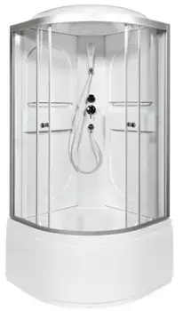 Душевая кабина «AvaCan» L690 90/90 высокий поддон прозрачная/хром