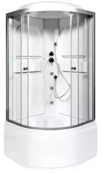 Душевая кабина «AvaCan» L690 90/90 высокий поддон прозрачная/хром с гидромассажем