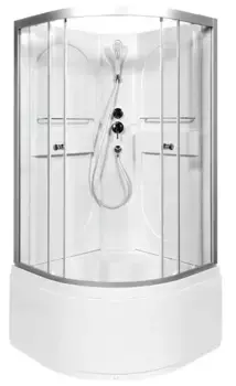 Душевая кабина «AvaCan» L690 N 90/90 высокий поддон прозрачная/хром без крыши