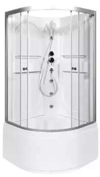 Душевая кабина «AvaCan» L690 N 90/90 высокий поддон прозрачная/хром без крыши с гидромассажем