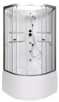Душевая кабина «AvaCan» L690 N LED 90/90 высокий поддон прозрачная/хром без крыши с гидромассажем с электрикой