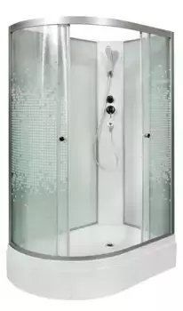 Душевая кабина «AvaCan» L720RN 120/80 средний поддон матовая с рисунком/хром без крыши правая