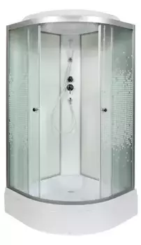 Душевая кабина «AvaCan» L790 90/90 средний поддон матовая с рисунком/хром