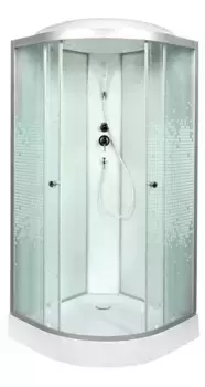 Душевая кабина «AvaCan» L901 100/100 низкий поддон матовая с рисунком/хром