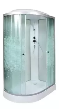 Душевая кабина «AvaCan» L902R 120/80 низкий поддон матовая с рисунком/хром правая
