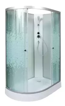 Душевая кабина «AvaCan» L902RN 120/80 низкий поддон матовая с рисунком/хром без крыши правая