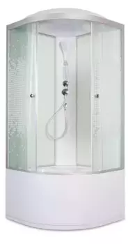 Душевая кабина «AvaCan» L910 100/100 высокий поддон матовая с рисунком/хром с электрикой