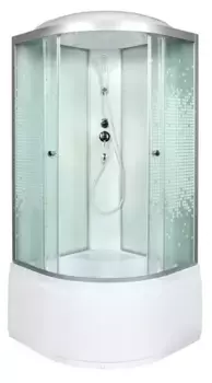 Душевая кабина «AvaCan» L910 100/100 высокий поддон матовая с рисунком/хром