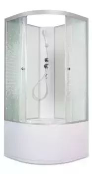 Душевая кабина «AvaCan» L910N 100/100 высокий поддон матовая с рисунком/хром без крыши