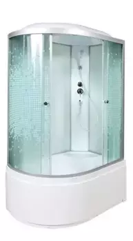 Душевая кабина «AvaCan» L920R 120/80 высокий поддон матовая с рисунком/хром правая