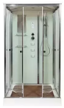 Душевая кабина «AvaCan» V1215 120/90 низкий поддон прозрачная/хром с гидромассажем с электрикой