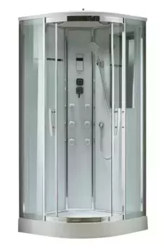 Душевая кабина «Black & White» G5501 90/90 низкий поддон прозрачная/белая с гидромассажем и электрикой