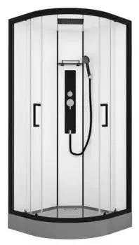 Душевая кабина «Black & White» G8001 90/90 низкий поддон прозрачная/белая
