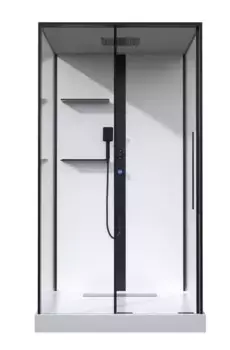 Душевая кабина «Black & White» G8037 110/80 низкий поддон прозрачная/белая с гидромассажем