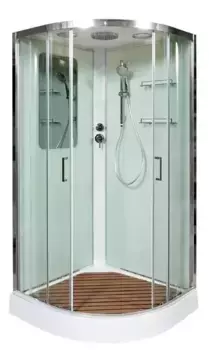 Душевая кабина «Deto» A-09 90/90 низкий поддон прозрачная/белая