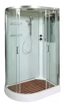 Душевая кабина «Deto» A-102 120/80 низкий поддон прозрачная/белая правая