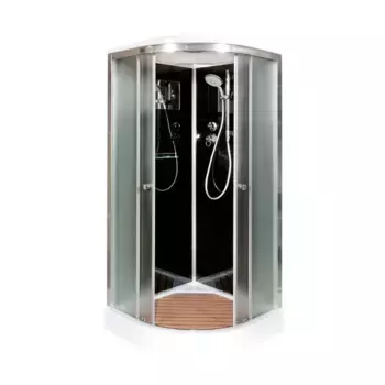 Душевая кабина «Deto» B-01S 100/100 низкий поддон матовая/чёрная