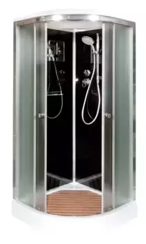 Душевая кабина «Deto» B-09S 90/90 низкий поддон матовая/чёрная