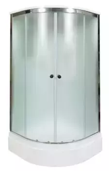 Душевая кабина «Deto» D278S 80/80 средний поддон матовая/хром с электрикой