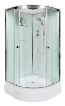 Душевая кабина «Deto» D-271S 100/100 средний поддон матовая/белая