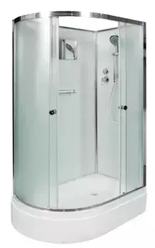 Душевая кабина «Deto» D-272 120/80 средний поддон матовая/белая без крыши правая