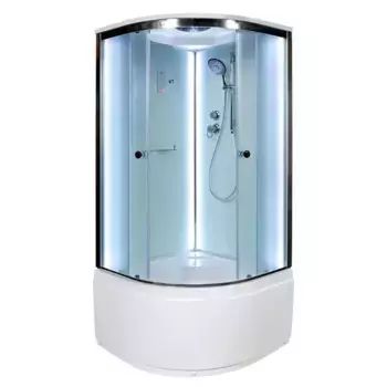 Душевая кабина «Deto» D-80S LED 80/80 высокий поддон с электрикой