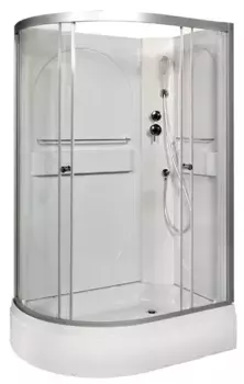 Душевая кабина «Deto» L520 N 120/80 средний поддон прозрачная/хром без крыши правая
