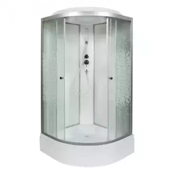 Душевая кабина «Deto» L 710 100/100 средний поддон матовая/белая