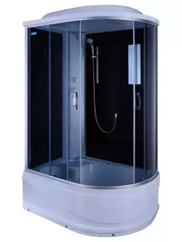 Душевая кабина «Erlit» Comfort 120/80 высокий поддон тонированная/чёрная левая
