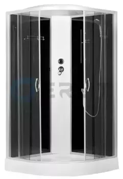 Душевая кабина «Erlit» Comfort 80/80 низкий поддон тонированная/чёрная