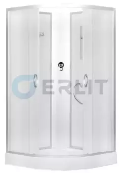 Душевая кабина «Erlit» Comfort 90/90 низкий поддон матовая/матовая без крыши
