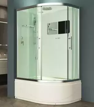 Душевая кабина «Esbano» ES-129 CRB (Left) 120/90 высокий поддон прозрачная/белая левая