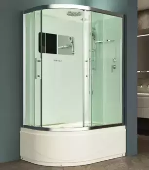 Душевая кабина «Esbano» ES-129 CRB (Right) 120/90 высокий поддон прозрачная/белая правая