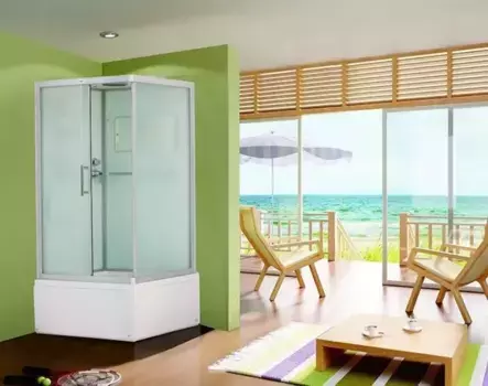 Душевая кабина «Esbano» Esbano ES-108CKRB 100/80 высокий поддон матовая/матовый хром универсальная