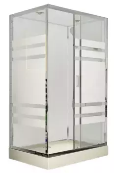 Душевая кабина «Esbano» ESE-129 СKR 120/90 низкий поддон прозрачная с рисунком/белая универсальная