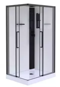 Душевая кабина «Esbano» ESM-108CKR (Left) 100/80 низкий поддон прозрачная/белая с крышей без гидромассажа без электрики левая(ESKM108CKRL)