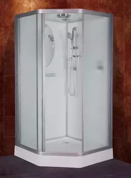 Душевая кабина «Esbano» EST-100PR 100/100 низкий поддон матовая/белая