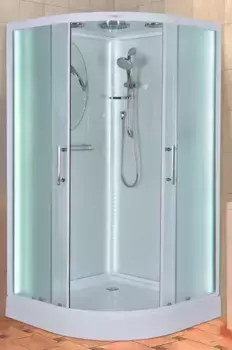 Душевая кабина «Esbano» EST-L110CR 110/110 низкий поддон матовая/белая с электрикой