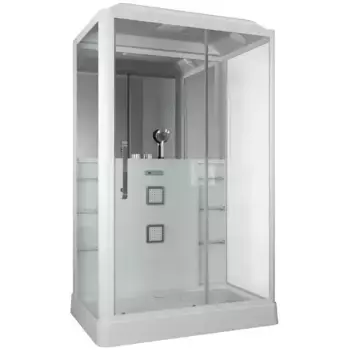 Душевая кабина «Grossman» GR128 135/90 низкий поддон прозрачная/белая с гидромассажем с электрикой правая