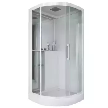 Душевая кабина «Grossman» GR160 100/100 низкий поддон прозрачная/белая универсальная